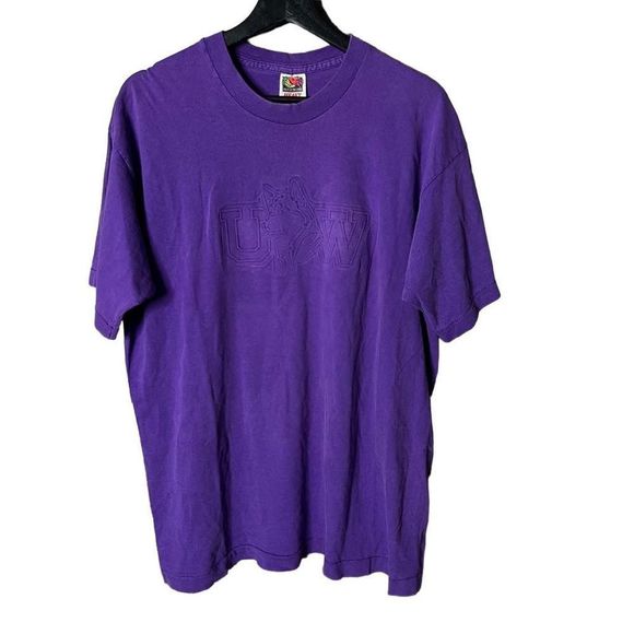 VTG Embossed UW Huskies T Shirt XL - Picture 1 of 3
